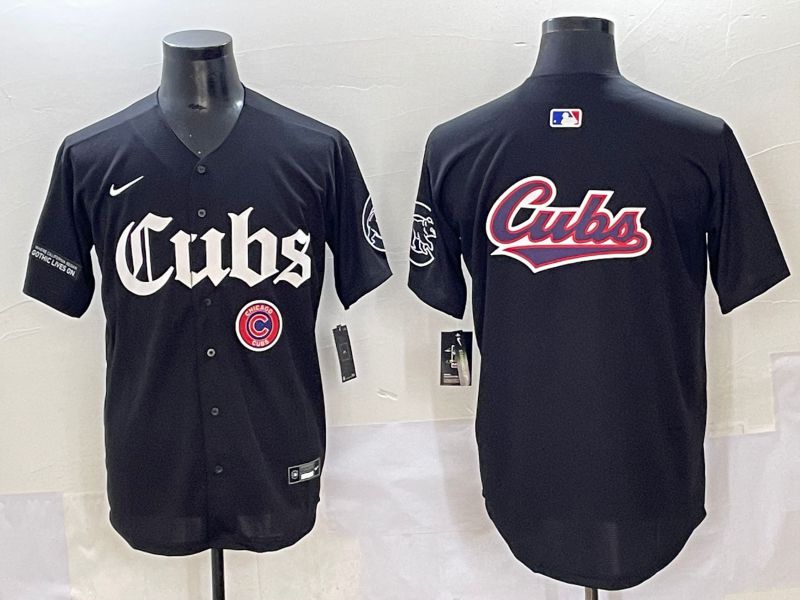 Men 2025 Chicago Cubs Blank Black Five generations Joint Name Nike MLB Jersey style 14->chicago cubs->MLB Jersey